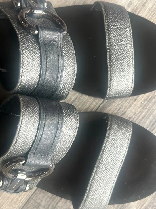 Coach Black Leather Slide‎ Sandals - Picture 8 of 8